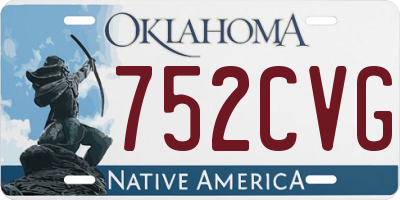 OK license plate 752CVG
