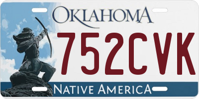 OK license plate 752CVK