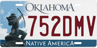 OK license plate 752DMV