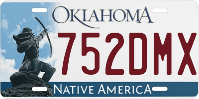 OK license plate 752DMX