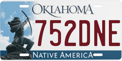 OK license plate 752DNE