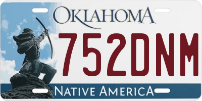OK license plate 752DNM