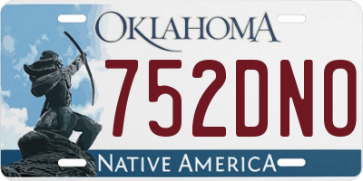 OK license plate 752DNO