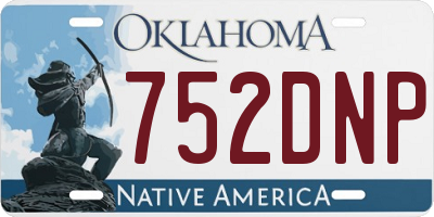 OK license plate 752DNP