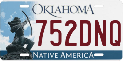 OK license plate 752DNQ