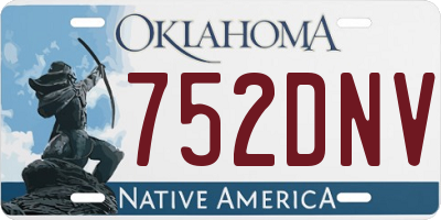 OK license plate 752DNV