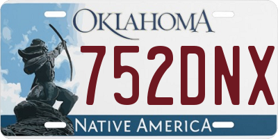 OK license plate 752DNX