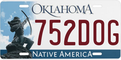 OK license plate 752DOG