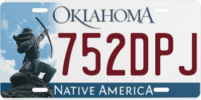 OK license plate 752DPJ