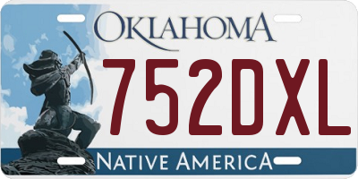 OK license plate 752DXL