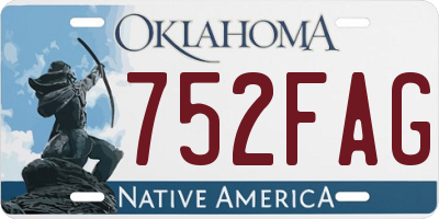 OK license plate 752FAG