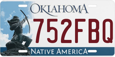 OK license plate 752FBQ