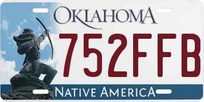 OK license plate 752FFB