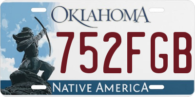 OK license plate 752FGB