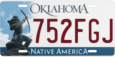 OK license plate 752FGJ