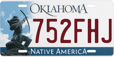 OK license plate 752FHJ