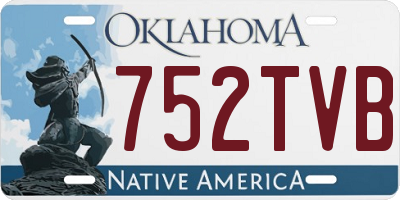 OK license plate 752TVB
