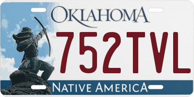 OK license plate 752TVL