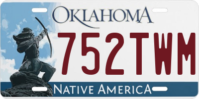 OK license plate 752TWM