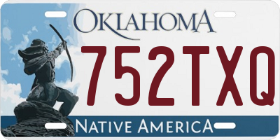 OK license plate 752TXQ