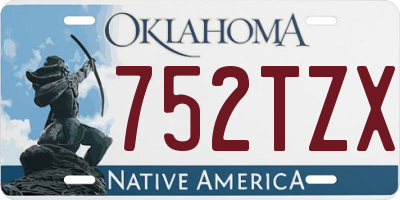 OK license plate 752TZX