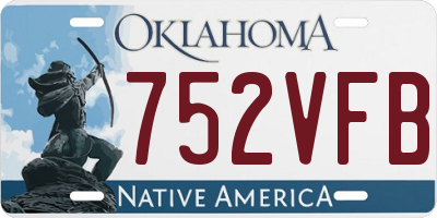 OK license plate 752VFB