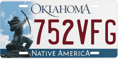 OK license plate 752VFG