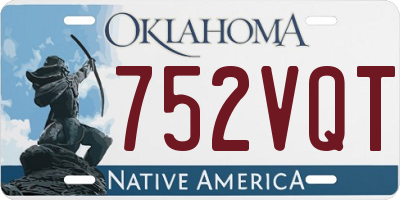 OK license plate 752VQT