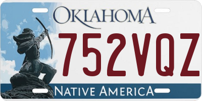 OK license plate 752VQZ