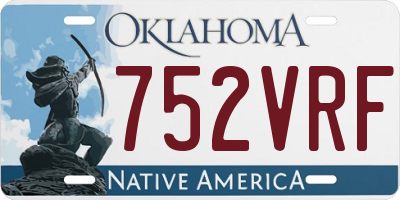 OK license plate 752VRF