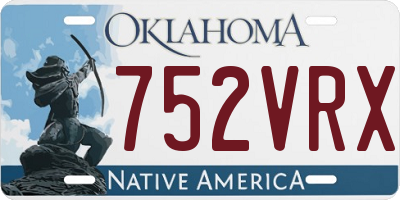 OK license plate 752VRX