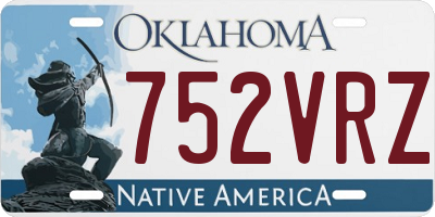 OK license plate 752VRZ