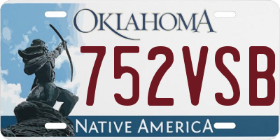 OK license plate 752VSB