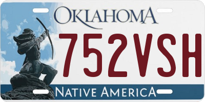 OK license plate 752VSH