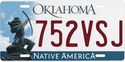 OK license plate 752VSJ