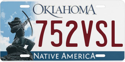 OK license plate 752VSL