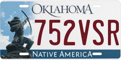 OK license plate 752VSR