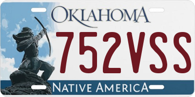 OK license plate 752VSS