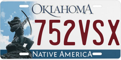 OK license plate 752VSX
