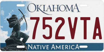 OK license plate 752VTA