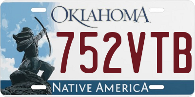 OK license plate 752VTB