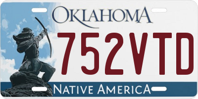 OK license plate 752VTD