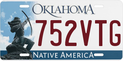 OK license plate 752VTG
