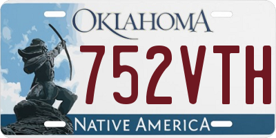 OK license plate 752VTH