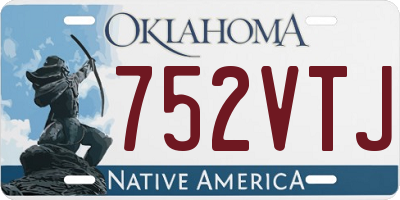 OK license plate 752VTJ