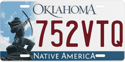 OK license plate 752VTQ