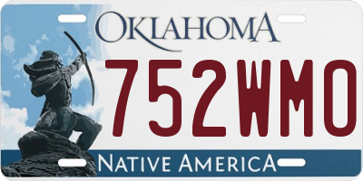 OK license plate 752WMO