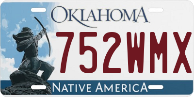 OK license plate 752WMX