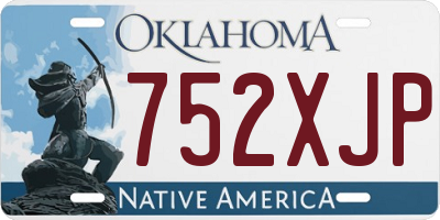 OK license plate 752XJP