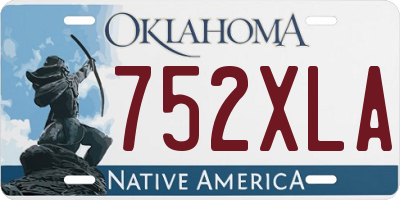 OK license plate 752XLA